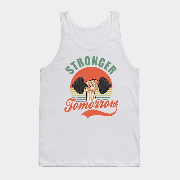 Bodybuilder Shirt | Vintage Stronger Tomorrow Tank Top by Gawkclothing